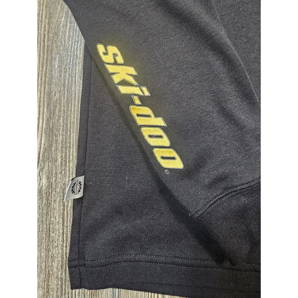 Vintage Men’s Ski-Doo Black Yellow Embroidered Turtle Neck Sweater Size Medium